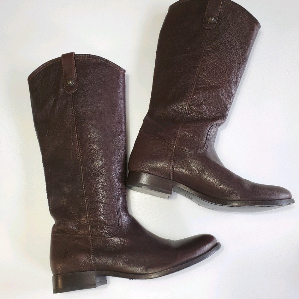Frye Melissa Button Riding boots size 10 brown